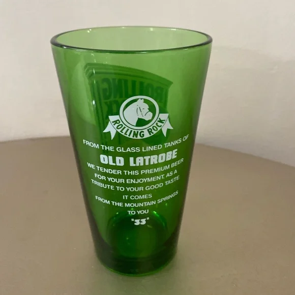 Vintage! Rolling Rock Pint Beer Green Glass - Picture 4 of 4